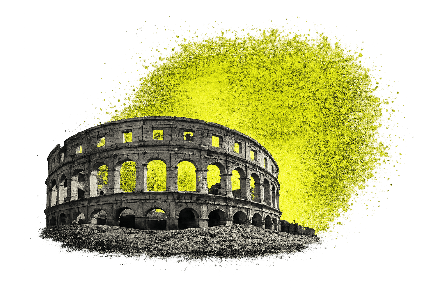 Pula arena with a fight-green movement field