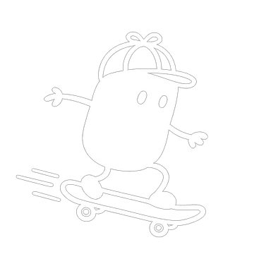 Tapija mascot on a skateboard